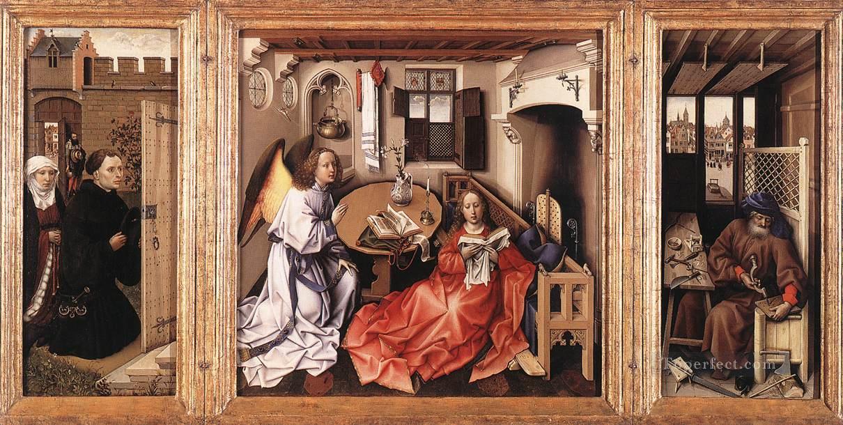 Merode Altarpiece Robert Campin Oil Paintings